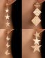 Fashion 5# Metal Geometric Star Drop Earrings
