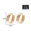 Fashion Gold Metal Geometric Irregular C-shaped Earrings