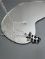 Fashion Silver Sterling Silver Epoxy Checkerboard Bear Necklace