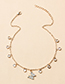 Fashion Gold Alloy Diamond Butterfly Tassel Necklace