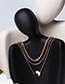 Fashion Gold Alloy Mesh Chain Tai Chi Multilayer Necklace