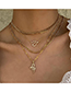 Fashion Silver Alloy Diamond Snake Layered Necklace