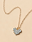 Fashion Gold Alloy Diamond Heart Necklace