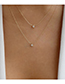 Fashion Silver Alloy Diamond Star Double Necklace