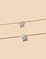 Fashion Silver Alloy Diamond Star Double Necklace
