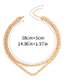Fashion Gold Alloy Geometric Chain Double Necklace
