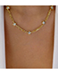 Fashion Gold Alloy Diamond Star Chain Necklace