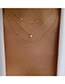 Fashion Silver Alloy Diamond Starburst Multilayer Necklace