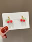 Fashion A Pair Of Red Cherry Earrings Alloy Cherry Stud Earrings