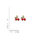 Fashion A Pair Of Red Cherry Earrings Alloy Cherry Stud Earrings