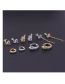 Fashion Gold 5# Stainless Steel Thin Rod Set Zirconium Green Eye Serpent Piercing Stud Earrings