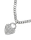 Fashion Gold Bronze Zircon Heart Pendant Chunky Chain Necklace