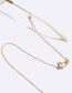Fashion Gold Metal Diamond Heart Geometric Chain Glasses Chain