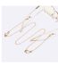 Fashion Gold Metal Diamond Heart Geometric Chain Glasses Chain
