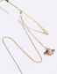 Fashion Gold Metal Crystal Bee Glasses Chain