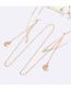 Fashion Gold Metal Star Moon Rhinestone Pearl Glasses Chain