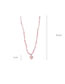 Fashion B Pink Heart Geometric Beaded Heart Necklace