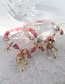 Fashion B Dark Pink Crystal Beaded Starfish Shell Conch Bracelet