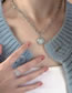 Fashion Silver Alloy Set Zirconium Heart Necklace