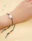 Fashion Black Geometric Shaped Pearl Pull Bracelet