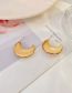 Fashion Gold Alloy Set Zirconium Geometric Stud Earrings