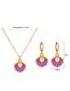 Fashion 06kc Gold Red M-112 Alloy Drop Oil Shell Pearl Earrings