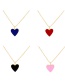 Fashion Black Bronze Heart Drip Pendant Necklace