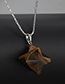 Fashion 8# Geometric Crystal Polygon Necklace