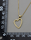Fashion Gold Color Bronze Zirconium Heart Necklace