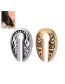 Fashion Gold Stainless Steel Embossed Lock Piercing Ear Extensions