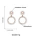 Fashion Gold Alloy Diamond Set Pearl Multilayer Round Stud Earrings