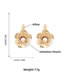 Fashion Gold Alloy Set Pearl Floral Stud Earrings