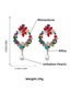 Fashion Color Alloy Diamond Geometric Drop Earrings