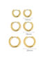 Fashion 15mm Gold Color Stainless Steel Hoop Earrings