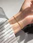 Fashion Steel Color 2mm-18cm Titanium Steel Gold Plated Round Snake Chain Bracelet
