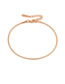 Fashion Rose Gold Color 1.5mm-20+3cm Stainless Steel Gold Plated Round Snake Chain Anklet