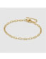 Fashion Rose Titanium Steel Gold Plated Chain Bracelet