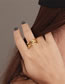 Fashion Gold Color Us6+52mm Titanium Steel Gold Plated Geometric Cross Open Ring