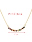 Fashion Color Brass 3 Zircon Heart Pendant Necklace