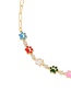 Fashion Color-5 Bronze Zircon Drip Oil Butterfly Chain Necklace