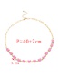 Fashion Pink Bronze Zircon Drip Mickey Chain Necklace