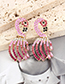 Fashion Mixed Color B Alloy Diamond Flamingo Stud Earrings