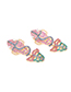 Fashion Mixed Color A Alloy Diamond Butterfly Small Fish Stud Earrings