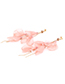 Fashion Pink Chiffon Petal Tassel Earrings