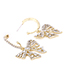 Fashion Gold Color Alloy Diamond Bow Stud Earrings