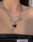 Fashion 7# Alloy Geometric Heart Ot Buckle Necklace