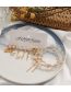 Fashion 2# Alloy Diamond Butterfly Pearl Wrap Earrings Set