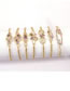 Fashion 7# Brass Gold Plated Zirconium Geometric Pull Bracelet