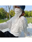 Fashion 9 Mask Long Sleeve Sub Point Long-sleeve Cropped Coat With Geometric Print Mask