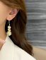 Fashion Gold Color Copper Gold Plated Cat Eye Stud Earrings